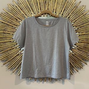 We Over Me Grey Bandier Workout Top